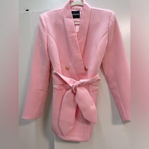 BARBIE pink BRAND NEW Blazer! Gold buttons. Lined. Optional sash for fitted look